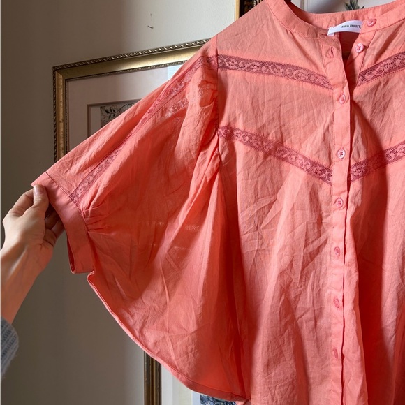 Sita Murt Butterfly Sleeve Lady Blouse Coral *FLAW* - Picture 8 of 13